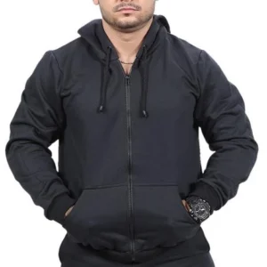 Blusa de Frio Moletom com Ziper Masculino Liso