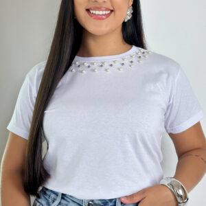 Blusas Feminina Com Pérolas Moda Feminina Casual