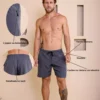 Bermudas Shorts Tactel Com Elastano Masculino Para Academia