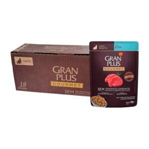 Caixa 18un Ração Úmida Granplus Sache Gato Adulto Atum 85g
