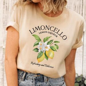 Camiseta Feminina Limoncello Drink Lemon T-Shirt 100% Algodão Tendência Moda Feminina