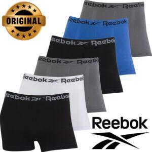 Kit 6 Cueca Boxer Reebok Microfibra Cueca Sem Costura Cueca Box Confortável Macia Lisa Cueca Adulto