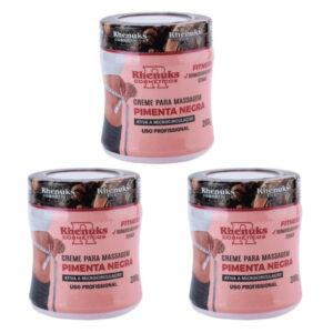 KIT C/ 3 unid. GEL PIMENTA NEGRA - RHENUKS 200g cada