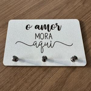 Porta Chaves Parede Decorativo MDF Frases Inspiradoras Decoração Organização Enfeite Sala Multiuso