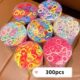 100-300pcs Faixas De Cabelo Para Crianças Em Nylon Scrunchie Hair Ties Rubber Band Kids Elástica Acessórios Feminino