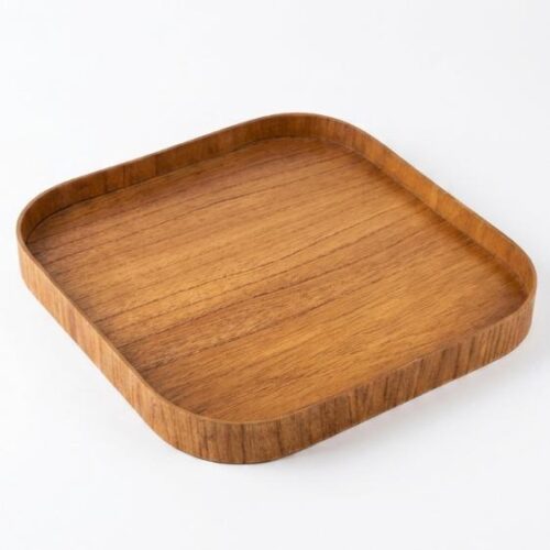 Bandeja Madeira Quadrada Organização e Decoração 30x30cm