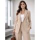 Blazer Moda Alfaiataria Social Feminina com botao Tendencias