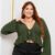 Blusa Cropped Feminina Boho Manga Flare Babado Decote V