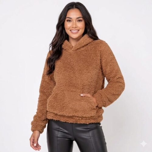 Casaco Teddy de Sherpa Feminino