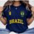 Blusa Feminina Brasil Tshirt Algodão Verão