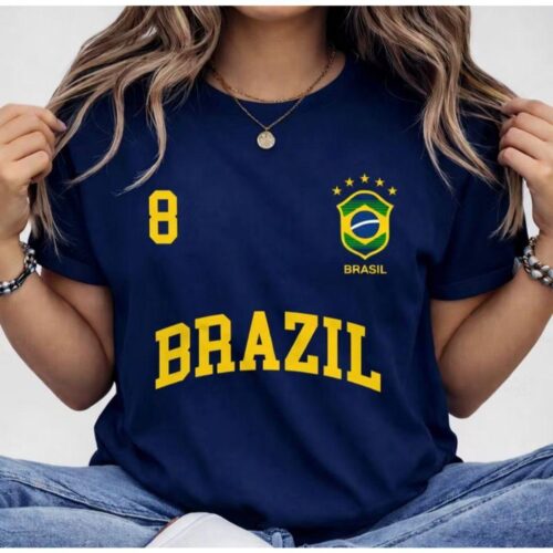 Blusa Feminina Brasil Tshirt Algodão Verão