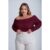 Blusa Moda Gringa Ombro a Ombro Canelada Longa PlusSize