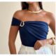 Body Feminino Fivela Orgânica Tendência 2026 Casual Elegante Moda Gringa Blogueira