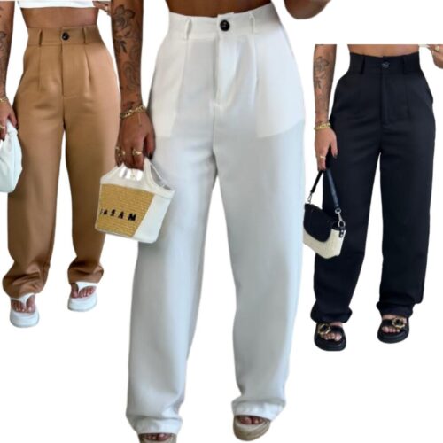 Calça social feminina premium alfaiataria moda blogueira