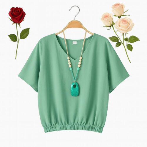 Camiseta Blusa feminina fashion tecido duna com elástico