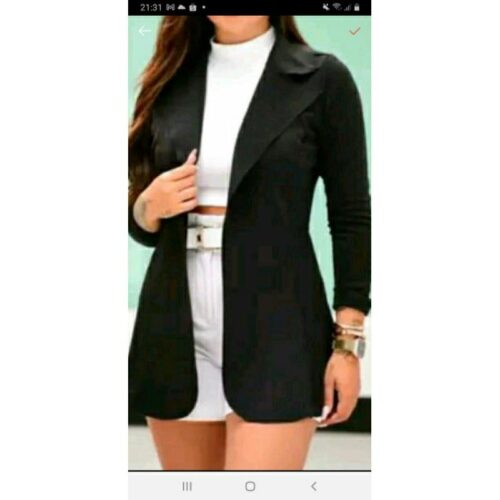 casaco bleizer sobretudo feminino longo máx p m g gg