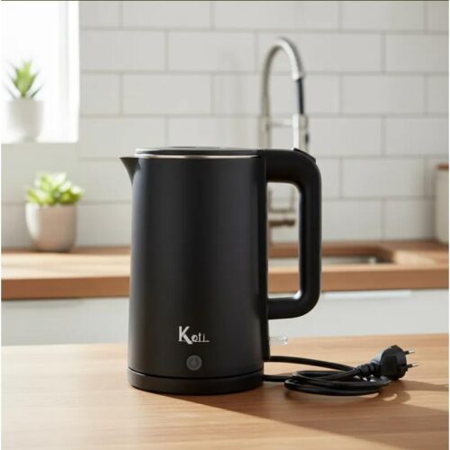 Chaleira Jarra Elétrica Modern Inox Preta 220v e 110v 1.5L