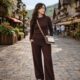 Conjunto Comfy Calça Pantalona Cintura Alta Feminino