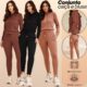 Conjunto Feminino Calça Jogger Blusa Canguru Capuz Moletom