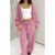 Conjunto Feminino de Tricot Mousse Premium Casaco Cardigan e Calça Com Amarração Tricô Fio Musse Moda Blogueira