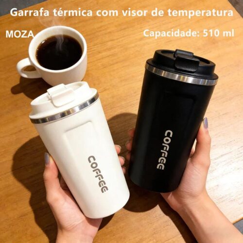 Copo térmico inox com display de temperatura 510ml