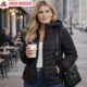 Jaqueta Puffer Bobojaco Unissex com Capuz Outono Inverno