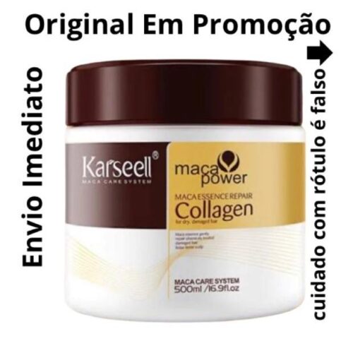 Karseell Collagen Original 500g Máscara Capilar Profissional Efeito Progressiva Hidratação Produto 100% Original