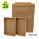 Kit 15 Bandejas Retangulares MDF Multiuso Decoração 25x15x3
