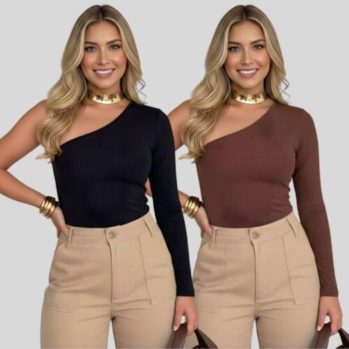 Blusas Femininas Moda Mula Manca Manga Longa Suplex