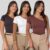 Kit 3 Blusa Feminina Moda Feminina Mula Manca Suplex Básica