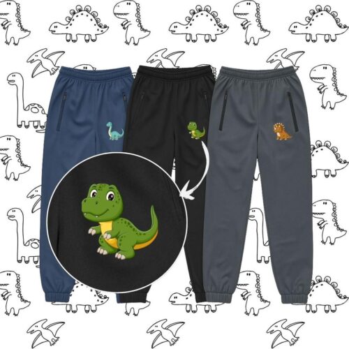 Kit 3 Calça Dinossauro Bolso e Ziper 2 ao 16 anos Infantil
