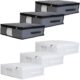 Kit 3 Saco Organizador M Capa Protetora Rouparia Roupas Cobertos Toalhas Cama Mesa Banho