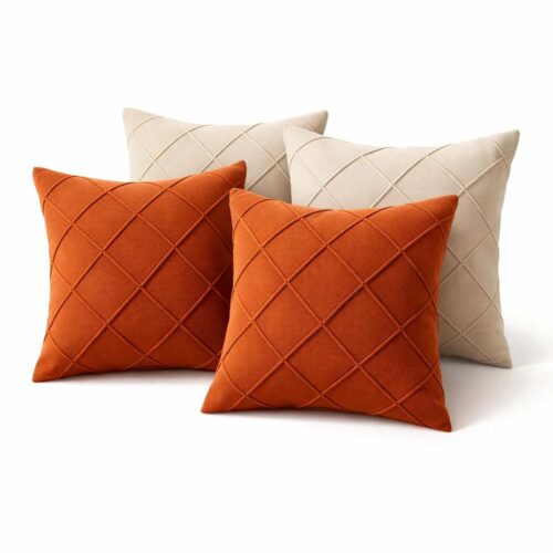 Kit 4 Capas de Almofada Suede Luxo Decorativa Macia