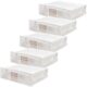 Kit 5 Saco Organizador Multiuso Capa Protetora Roupas Cobertos Toalhas Cama Mesa Banho 50x45x15cm