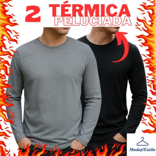 Blusa de Frio Masculina Segunda Pele Térmica Pelúcida Kit C2