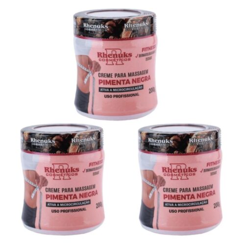 Gel pimenta negra Rhenuks kit c 3 unid cada 200g