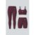 Kit Conjunto Feminino Fitness Top Alça + Legging + Short Básico Zero Transparência