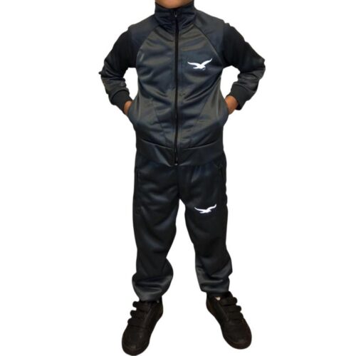 Kit Blusa e Calça Jogger Masculino Infantil Básico Cinza