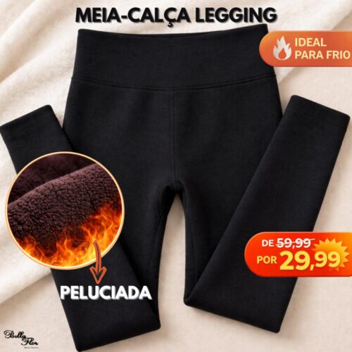 Meia Calça Térmica Peluciada Modeladora Cintura Alta