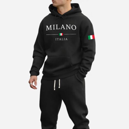Moletom Milano Flanelado Com Capuz 100 Algodão Bandeira