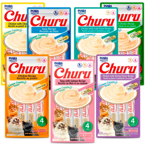 Petisco Para Gatos Churu Contém 4 Tubets 14g Vários Sabores