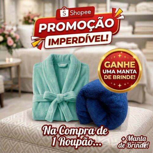 Roupão de Banho Microfibra Super Macio Adulto Unissex