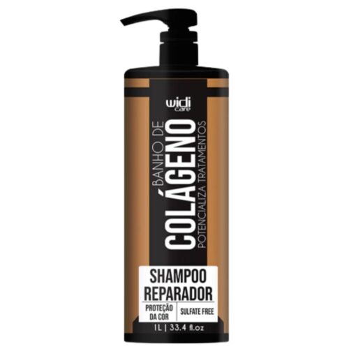 Shampoo Reparador Capilar Banho De Colágeno Widi Care Tratamento Sem Sulfato Hidratante 1L