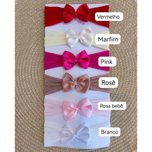 Tiara Bebê Lacinho Maternidade Kit com 6