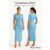 Vestido Moda Feminino Midi Justo com Gola Polo Estilo Chic