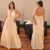 Vestido linho de algodão com bojo alongado elegante feminino