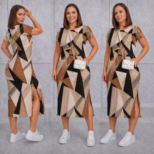 Vestido MIDI Envio Rápido Bolso Fendas Laterais Moda Evangélica.l viscoLycra Premium, Conforto Elegância em uma peça