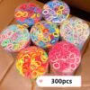 100-300pcs Faixas De Cabelo Para Crianças Em Nylon Scrunchie Hair Ties Rubber Band Kids Elástica Acessórios Feminino