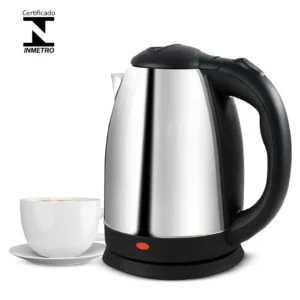 Chaleira Elétrica Térmica Bule Com Tampa Inox 1,8L
