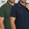 KIT 2 Camisa Gola Polo Alta Qualidade 100% Algodão Camiseta Básica Masculina Diversas Cores